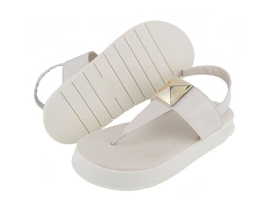 Sandália Flatform Cintia Off White | KUENTO SHOES